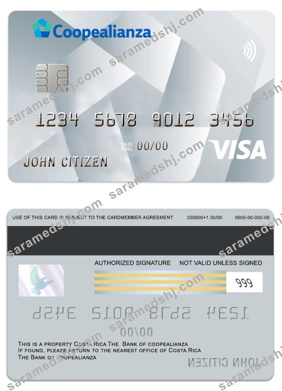 Costa Rica Coopealianza visa platinum card